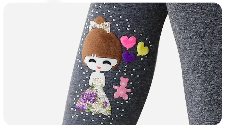 2020 г. Леггинсы для девочек Зимняя одежда с рисунком детей Толстые теплые брюки