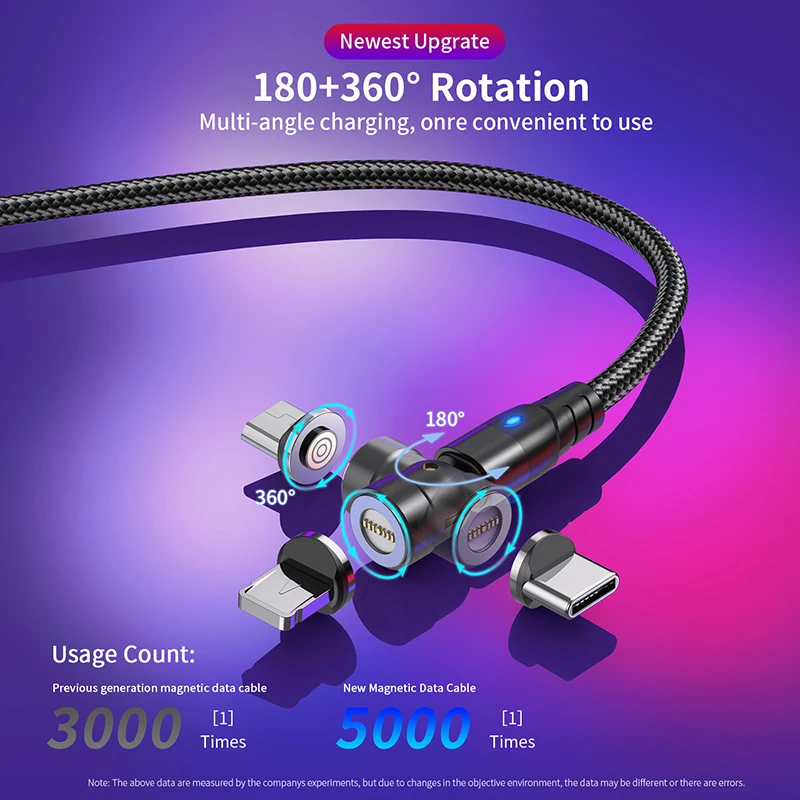 USLION Micro USB Cable Plug Type C Charge 3 In 1 Cord For IPhone Huawei Samsung XiaoMi Wire | Мобильные телефоны и