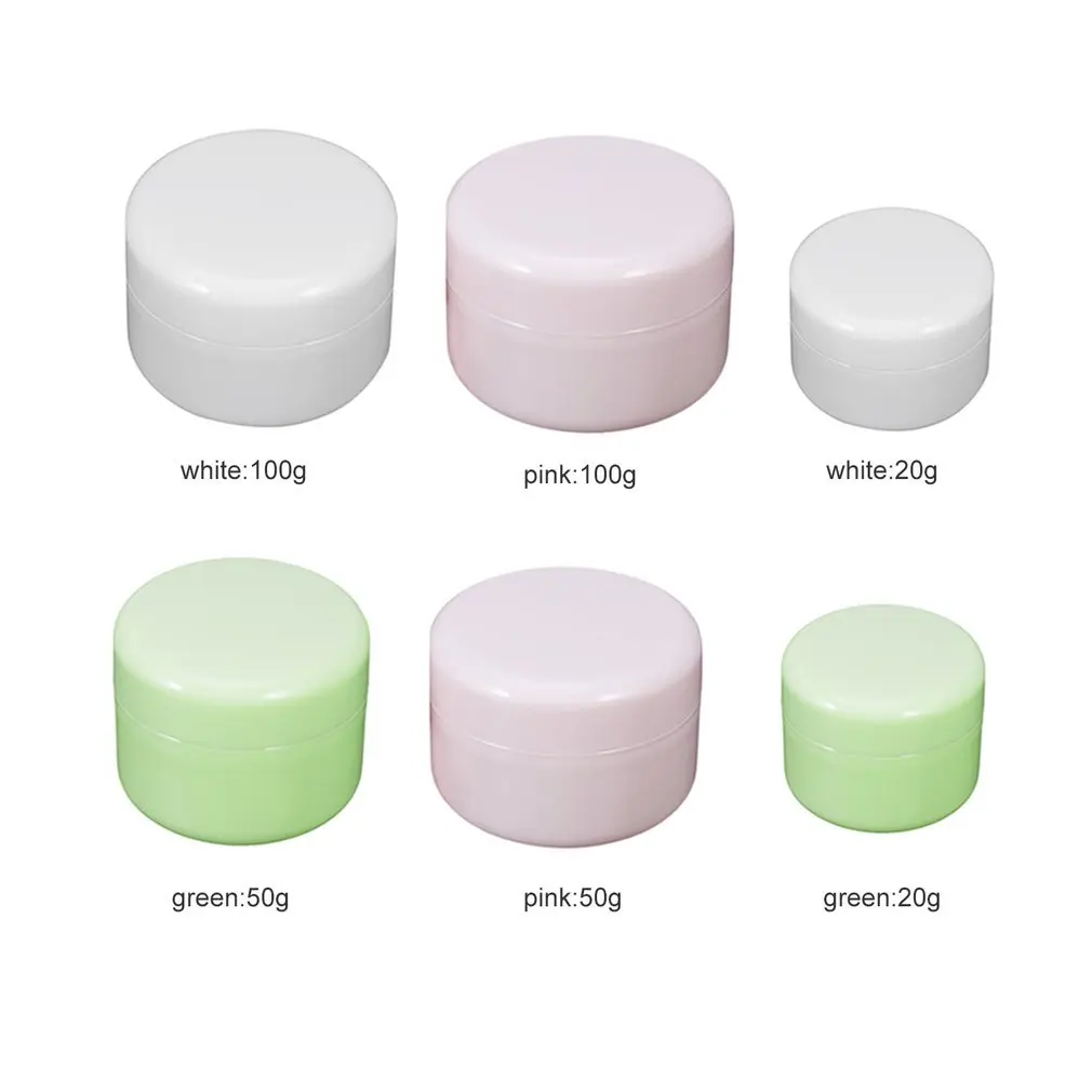 Бутылка для крема круглая пустая PP пластиковая Косметическая емкость