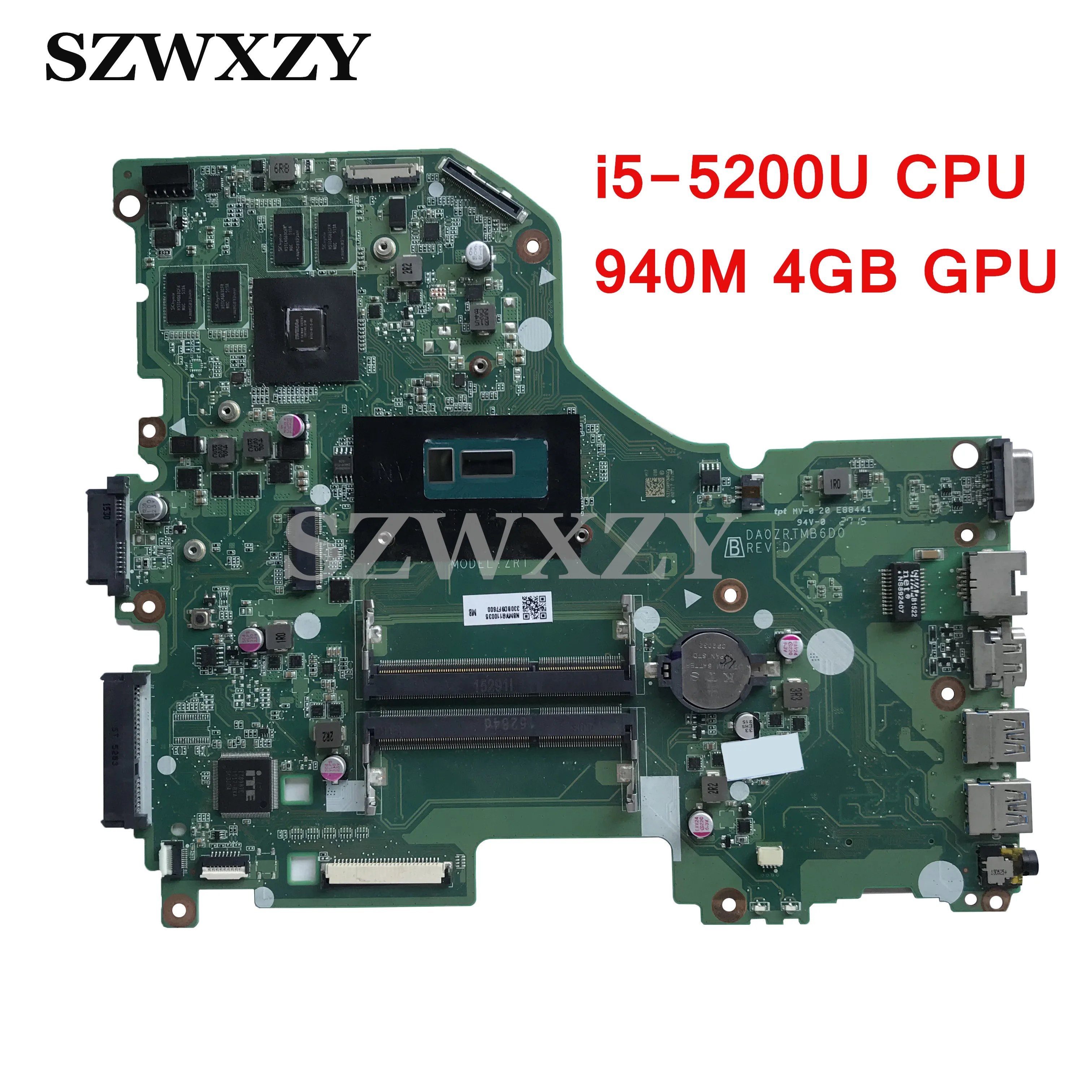 Материнская плата для ноутбука acer Aspire E5 573G NBMVG11003 NB. MVG11.003 с i5 5200U процессором 940M 4GB