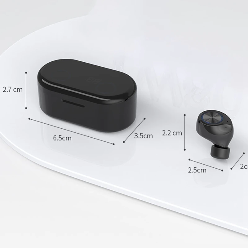 Беспроводной Bluetooth 5 0 гарнитура In-Ear Шум шумоподавления наушники с зарядки чехол