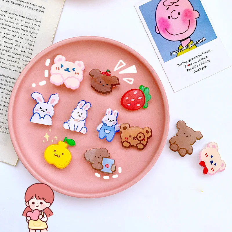 

Cartoon Lovely Soft Cute Acrylic Brooch Clothes and Coat Accessories Creative Women's Three-dimensional Bag Versatile Decoration