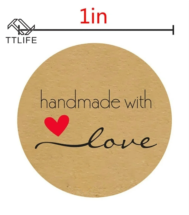 500 шт. круглые наклейки из натуральной крафт-бумаги | Дом и сад