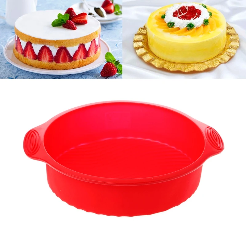 

10 inch Silicone Cake Mold DlY Round Shape Bakeware 3D Maker Tray Baking Tools