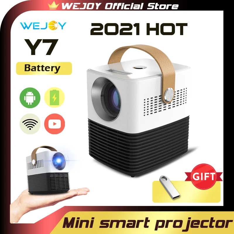 Мини-проектор Wejoy Y7 Wi-Fi Airplay Miracast Android HD портативный для телефона домашнего