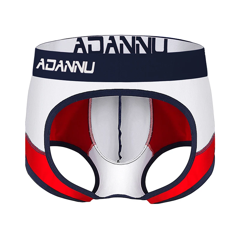 

2020 ADANNU Brand Men's Sexy Thongs Briefs Double D G-string Thong Men Tanga Gay Underwear Male Jockstraps Gay Men Jocks cotton