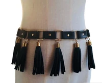 2020 harajuku belts for women tassel girdle wild decorative dress belt accessories waist belts women black belt