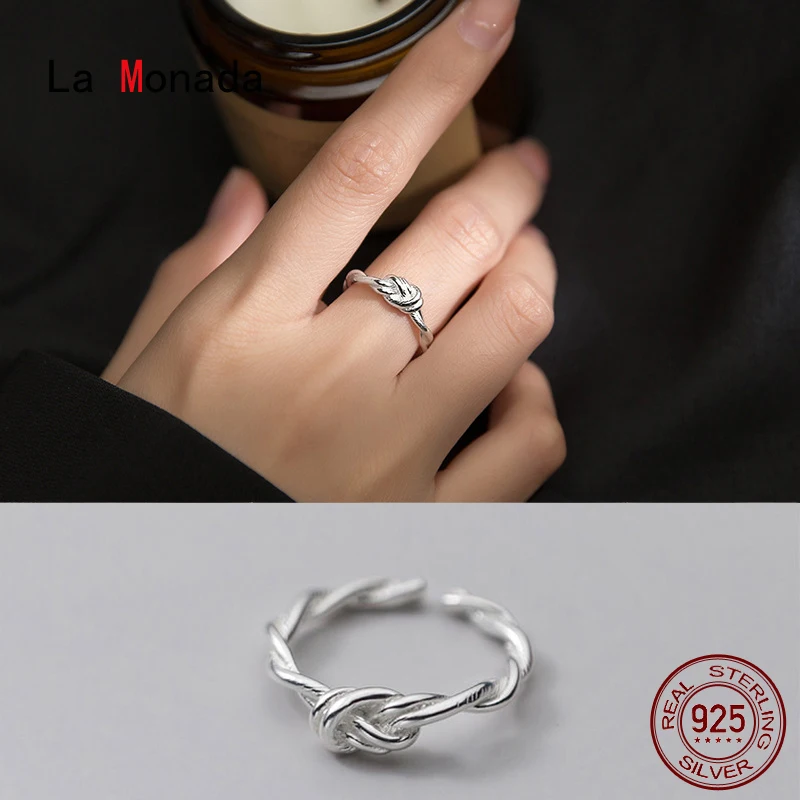 

Ла Monada 51 мм-56 мм Серебряное кольцо 925 в Корейском стиле кольца для Для женщин серебро 925 пробы ювелирные изделия простые Стильные Кольца для д...