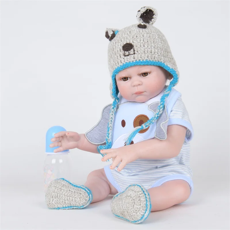 Reborn реалистичный полный корпус 50 см Очаровательная Кукла Reborn Baby, силиконовая кукла для младенцев, ручная работа, куклы для малышей с руками, рождественские подарки для детей