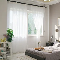 enhao solid yarn curtains window tulle curtains for living room bedroom kitchen modern sheer curtains treatments voile drapes