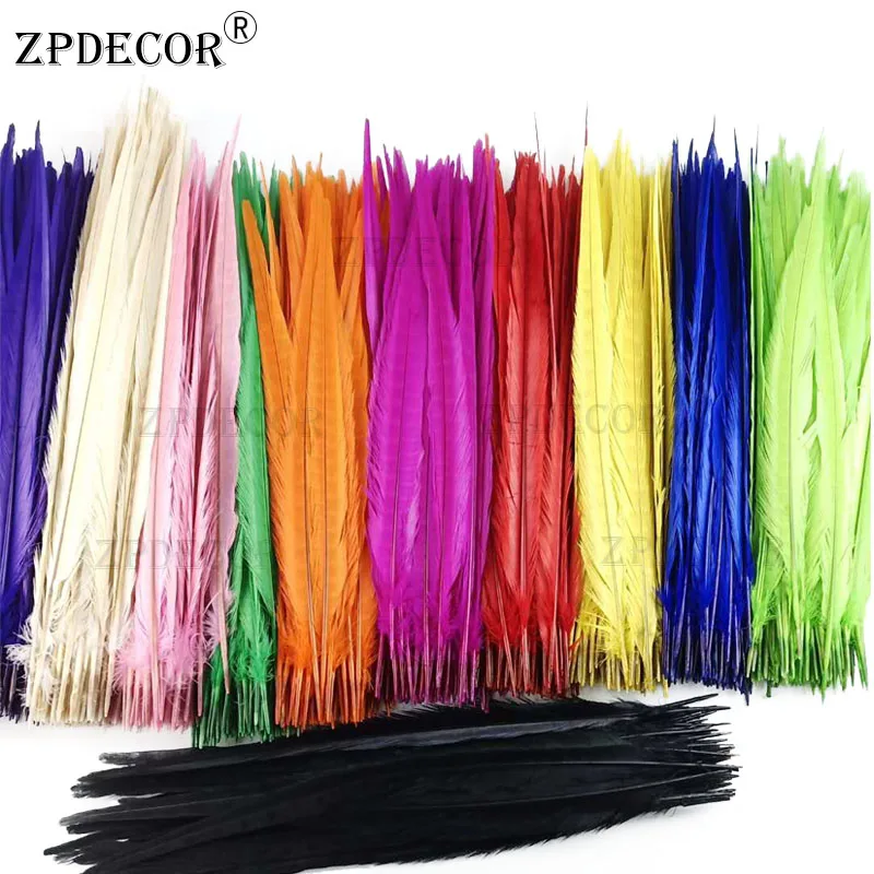ZPDECOR 40 45 см перья фазана для рукоделия|Перо| |
