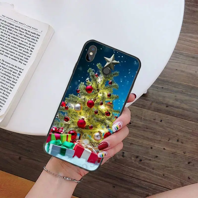 

Christmas tree happy new year Phone Case For Xiaomi Redmi note 7 8 9 t k30 max3 9 s 10 pro lite Fashion protective shell