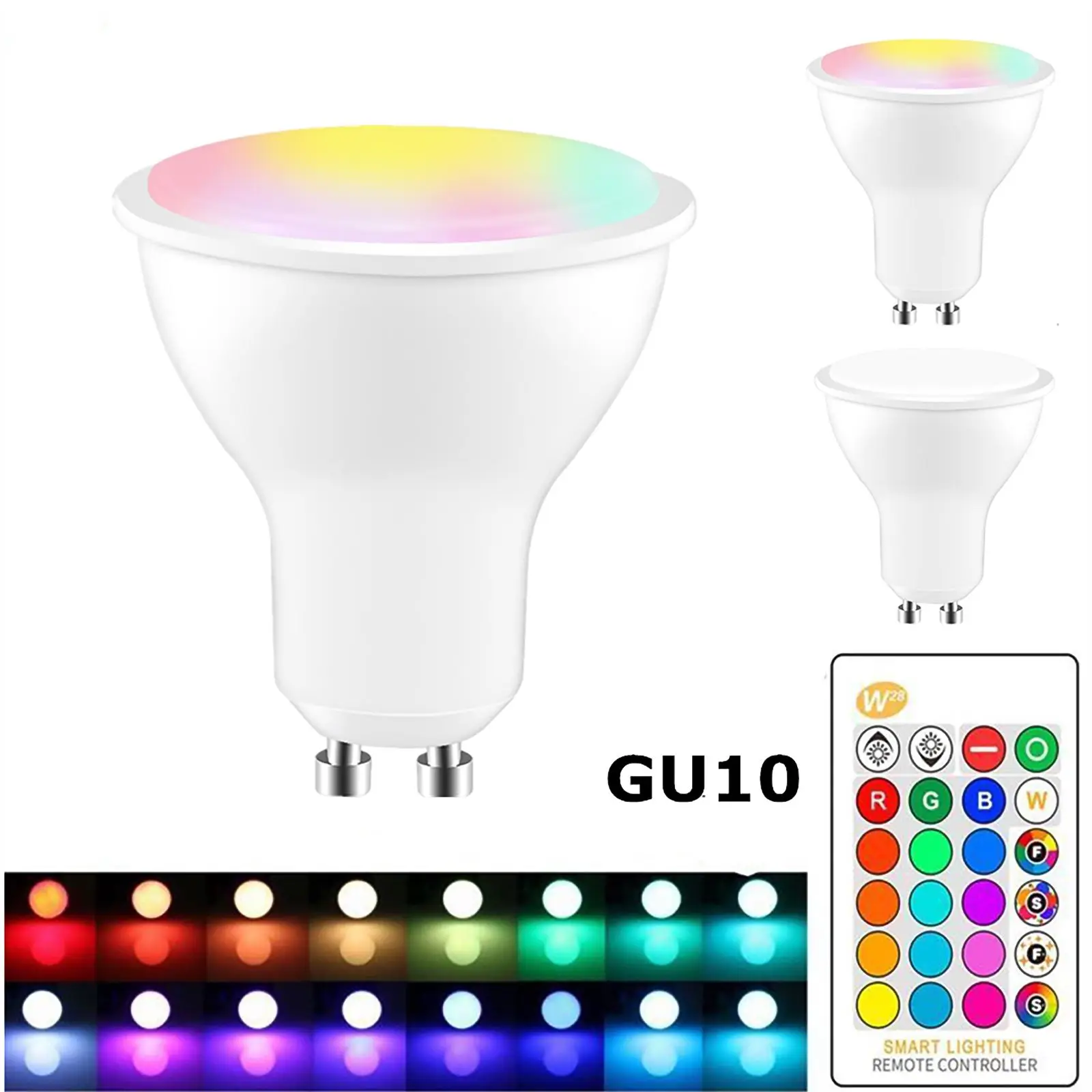 

GU10 RGB LED Bulb 8W IR Remote Control AC 85-265V Atmosphere Lighting 16 Color Changeable Decorative Lights