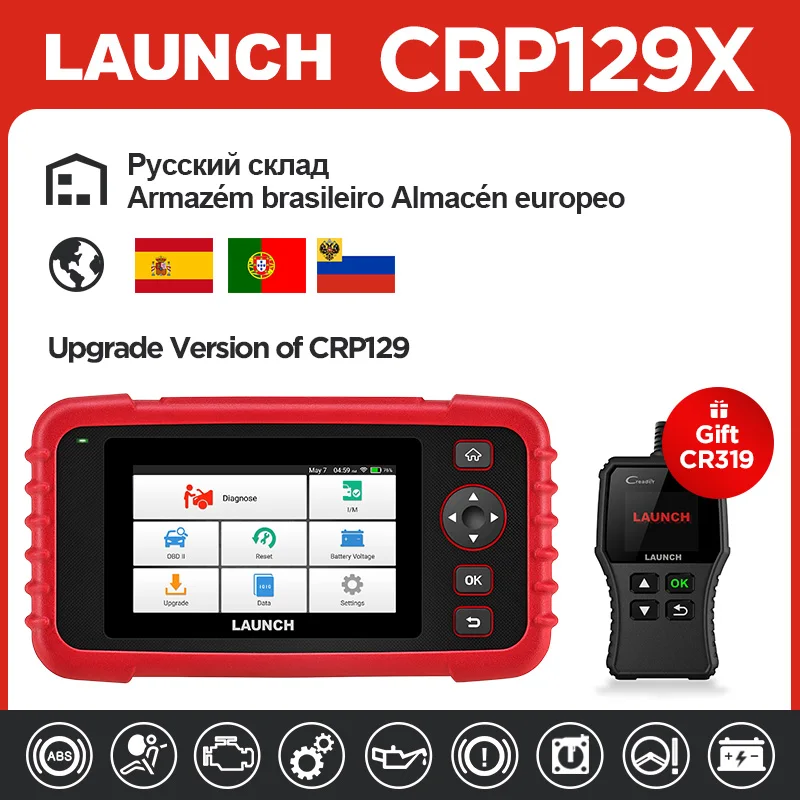 Запустите X431 CRP129X обд сканер для авто диагностика авто сканер для диагностики авто Auto Code Reader OBD2 Диагностический инструмент OBD2 Сканер AutoVIN Сканер Automotivo Диагностический сканер PK CRP129E