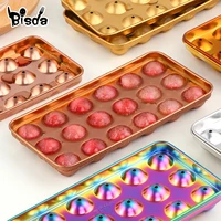 1pc kitchen mold stainless steel ice cube maker with lid mulitipurpose mini biscuits round bread cake bakware candy making mold