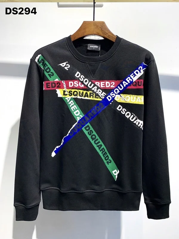 

New Dsquared2 Men's Crew Neck Printed Letter Street Hip Hop Long Sleeve Sweatshirt Cotton High Quality Women/Men's Clothes