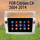 Автомагнитола на Android 10, автомобильный радиоприемник, аудиомагнитофон, мультимедийный DVD-плеер для Citroen C4 2004-2014, GPS-навигация, carplay, RDS, DSP