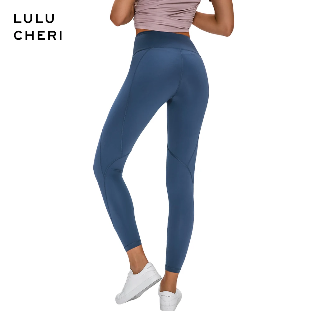 Женские штаны для йоги с высокой талией однотонные Лоскутные эластичные