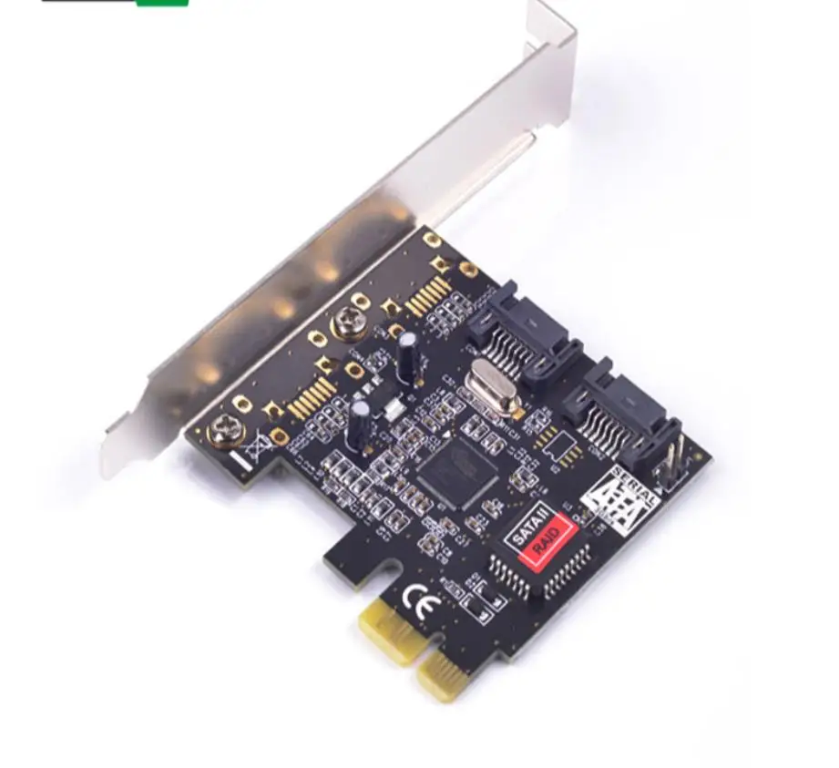 pcie x1 на 2 порта sata2 0 3gbps raid контроллер ка