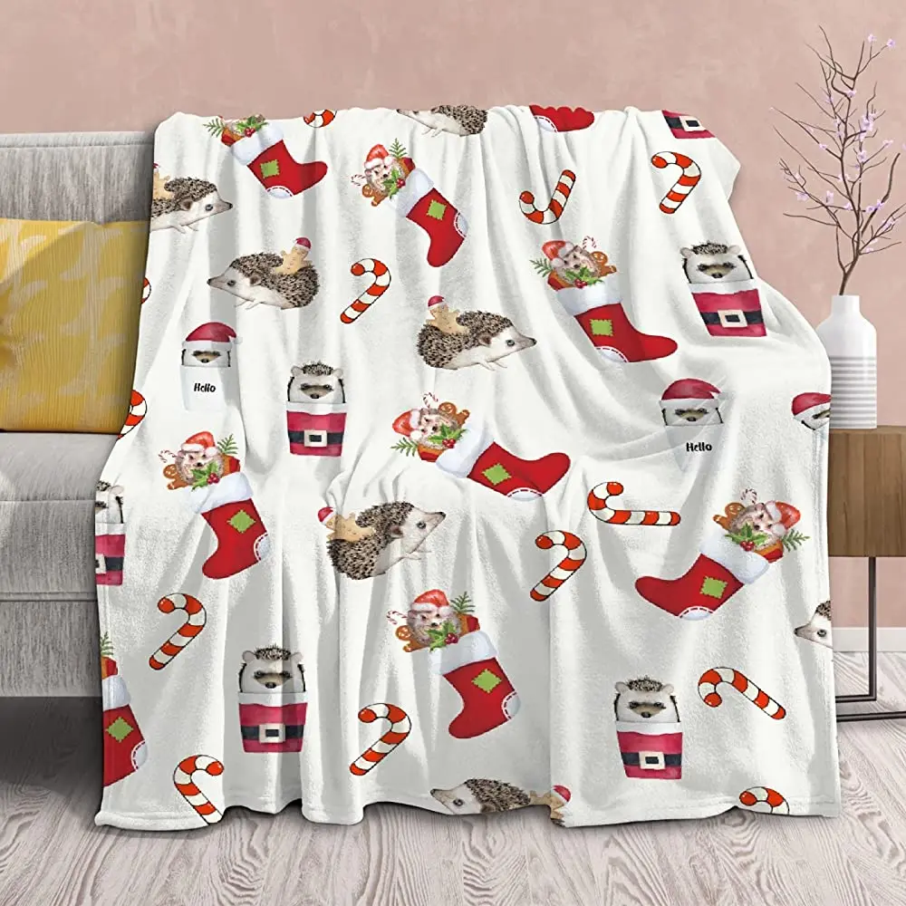 

Blanket Christmas Rectangular Splicing Xmas Tree Soft Blanket Breathable Microfiber Blanket Bed Car Lightweight Throw Blanket