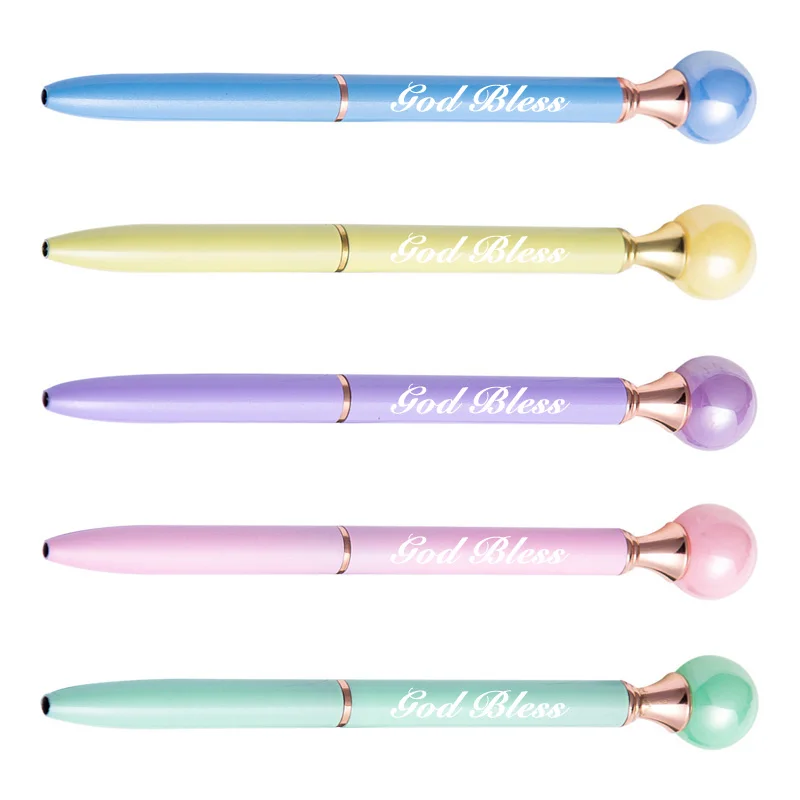 

500 шт./лот красочная металлическая шариковая ручка с жемчугом, 10 цветов, шариковая ручка Queen, школьные принадлежности, канцелярские принадле...