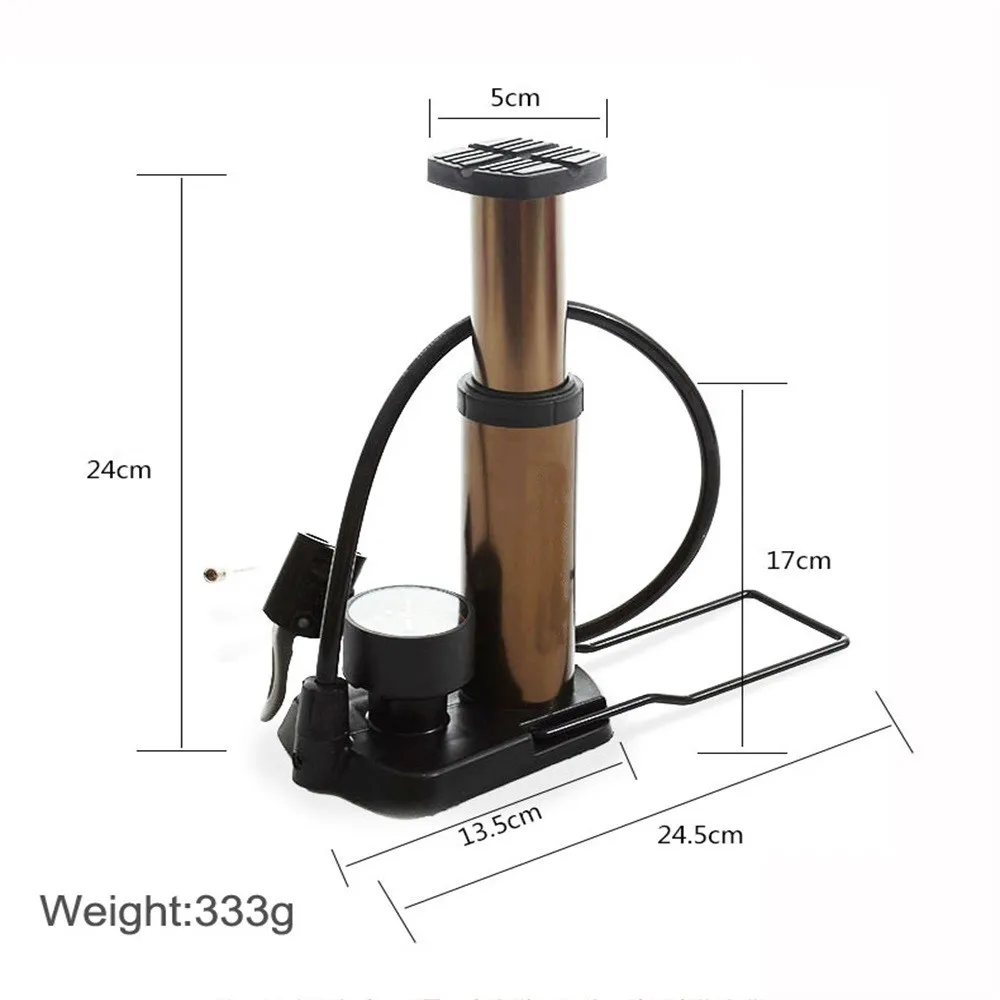 KONGYIDE велосипедный насос 120 Psi воздушный внешний шланг Schrader Presta устройство