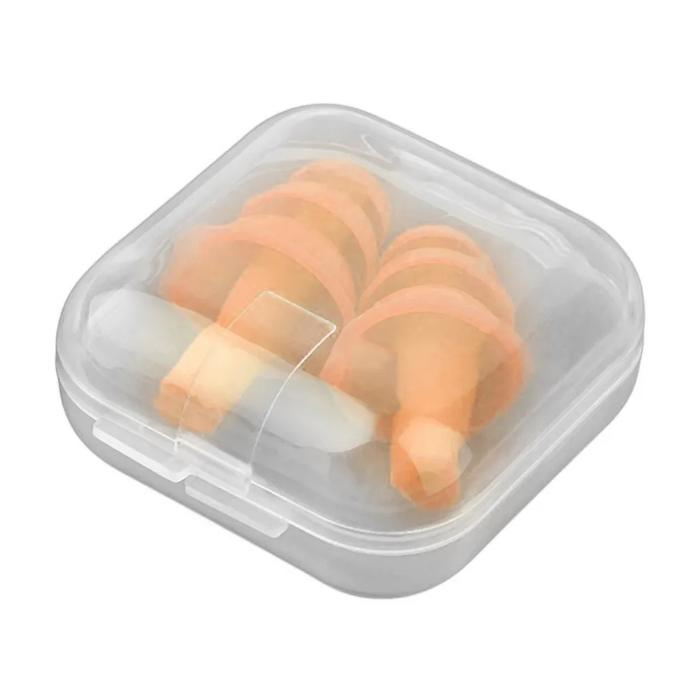 1Pair/3Pairs Spiral Waterproof Silicone Ear Plugs Anti Noise Snoring Earplugs Comfortable For Sleeping Reduction Accessory | Безопасность
