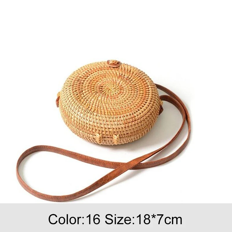 Сумки из ротанга Realer женские круглые соломенные сумки плетеная сумка ручной