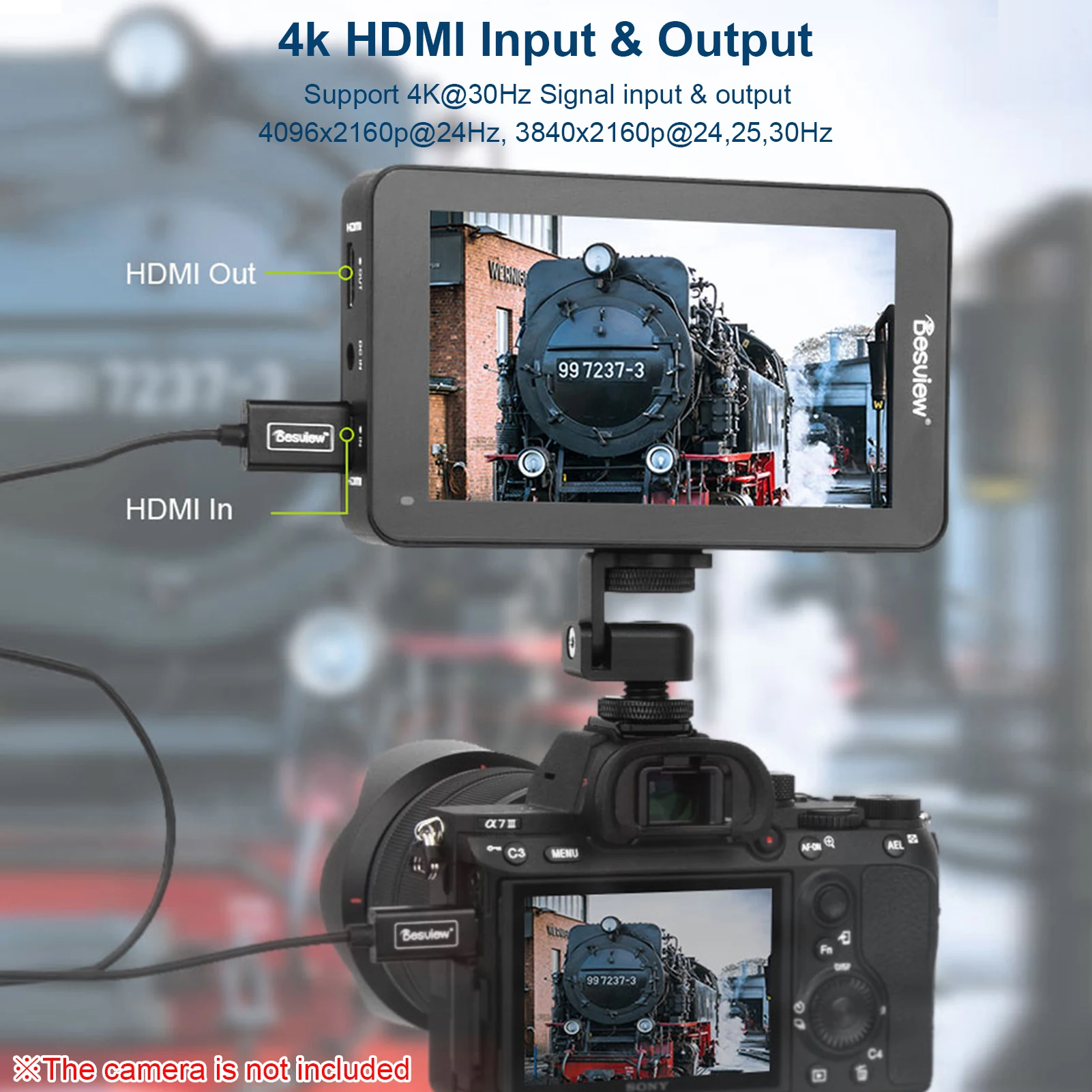Полевой монитор для камеры R6 UHB 5 дюйма 4K вход и выход сенсорный экран FHD 1920*1080 3D LUT