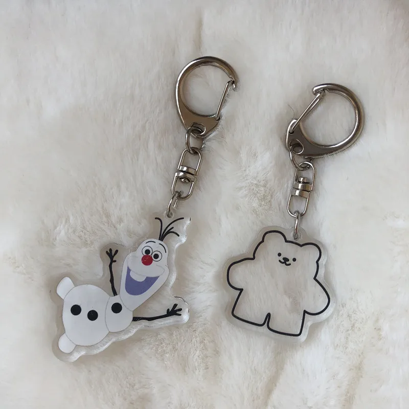 В Корейском стиле Модные женские туфли сумка кулон Милые снеговика медведь