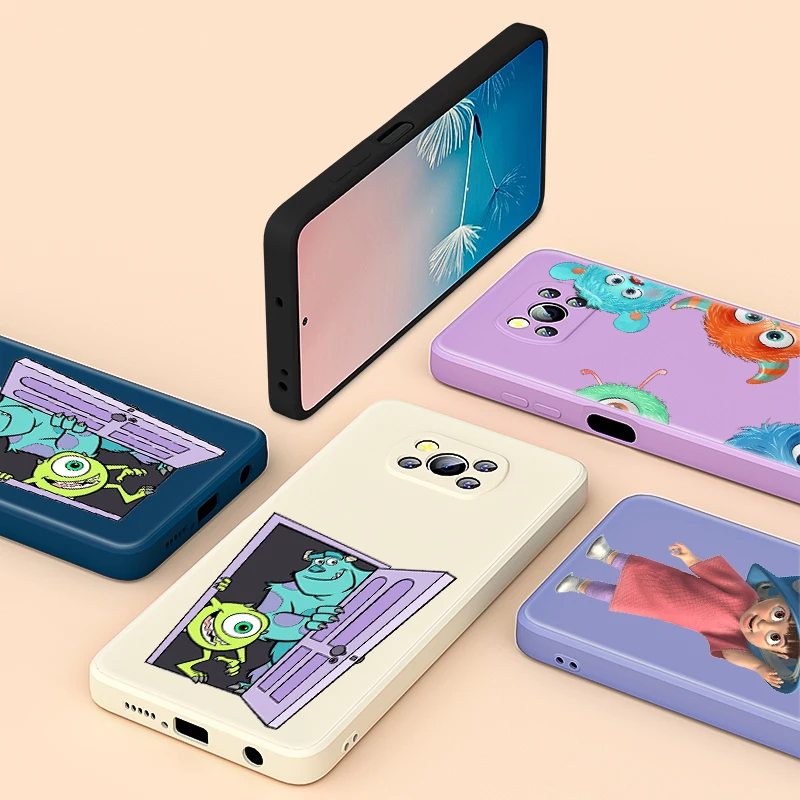 

Cute Monsters Inc For Xiaomi Poco 6 CC9 A3 Lite Mix 3 4 X3 NFC X2 M2 C3 M3 Pro F3 GT Liquid Silicone Phone Case