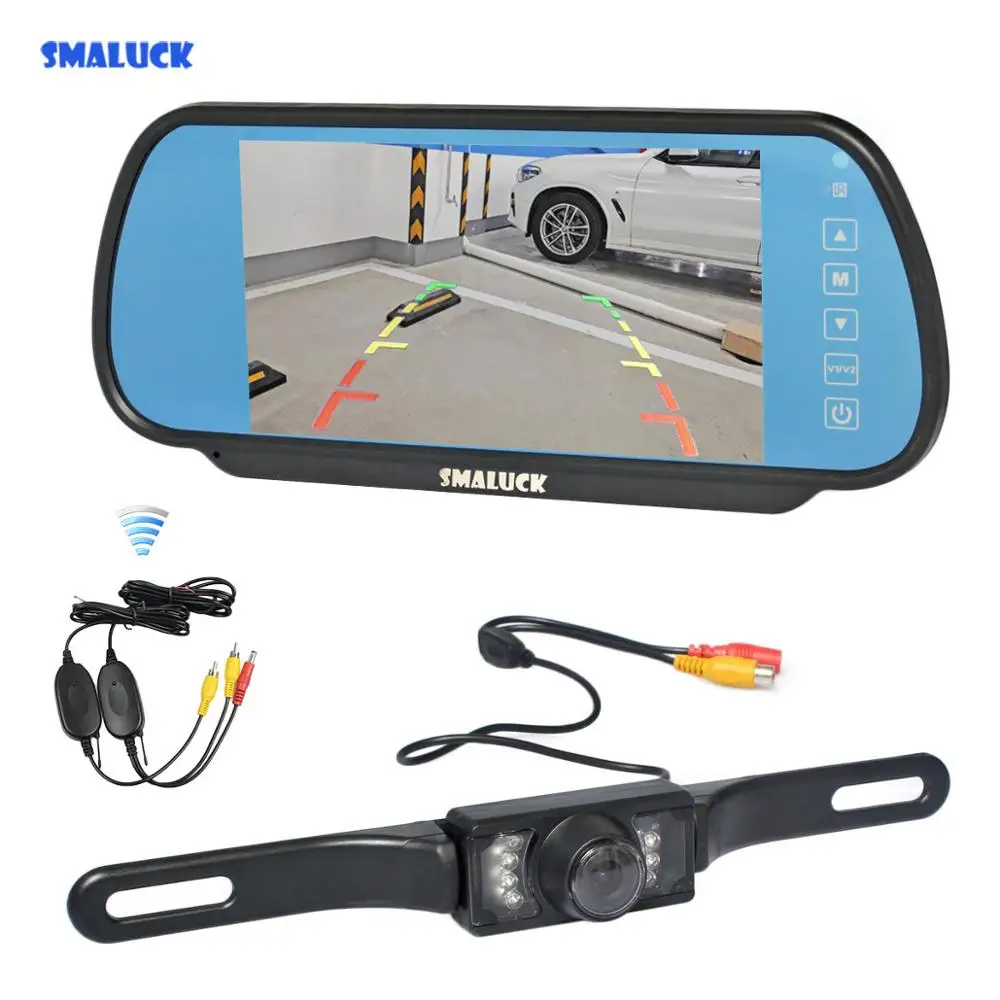 SMALUCK Беспроводная парковочная система 7 &quotавтомобильный зеркальный монитор
