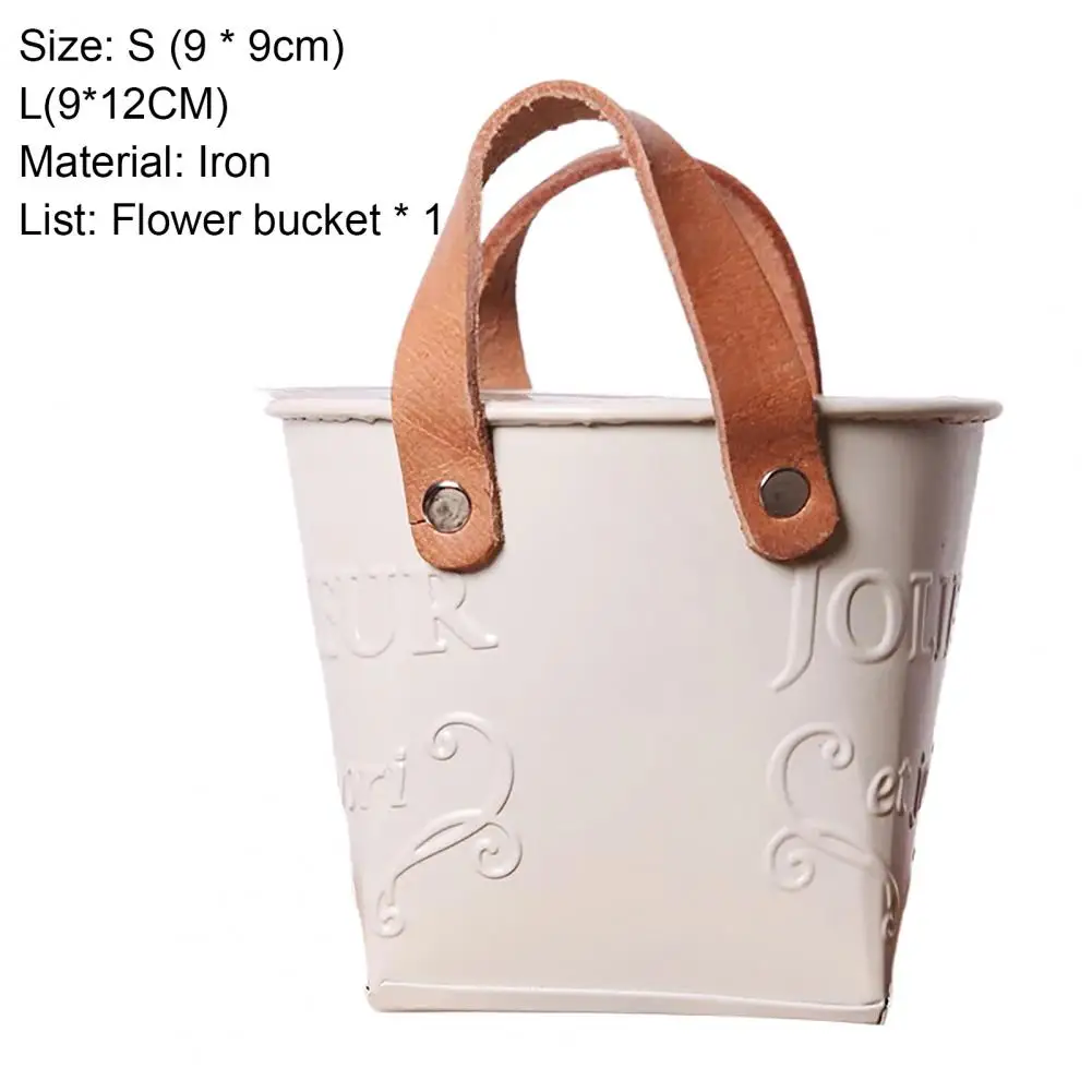 

Hot Sales Flower Pot Vintage Reusable Iron Decorative Simple Plant Basket for Balcony