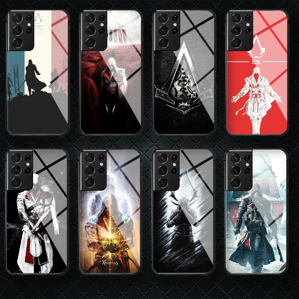 

Game Assassins Tempered Glass Phone Case Cover For Samsung Galaxy Note S 8 9 10 20 21 E Plus Ultra M 31 51 FE Tpu Fashion Black