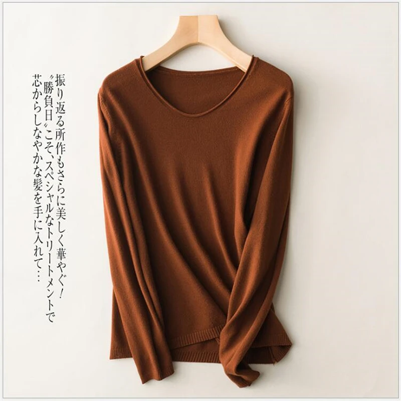 2019 осень зима конфеты вязаный джемпер женский 30% шерстяной свитер мягкий стрейч OL