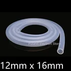 12x16, силиконовые трубки, внутренний диаметр 12 мм, внешний диаметр 16 мм, пищевые классы, гибкие трубки для напитков, устойчивые к температуре, нетоксичные, прозрачные