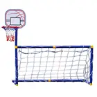 Прочная стабильная баскетбольная сетка + Футбольная цель, Детский спорт на открытом воздухе, мини-баскетбольная стойка, футбол, гол, тренировочные игрушки