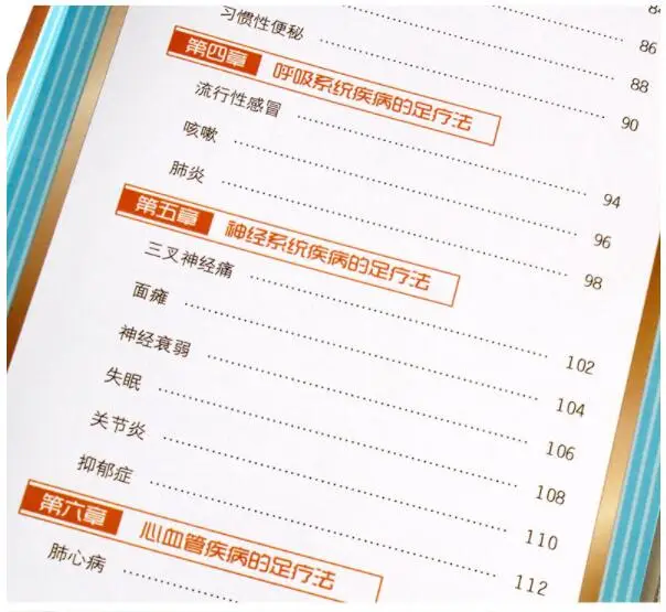 Иллюстрация массажа ног терапия цветная Графическая версия Язык китайский