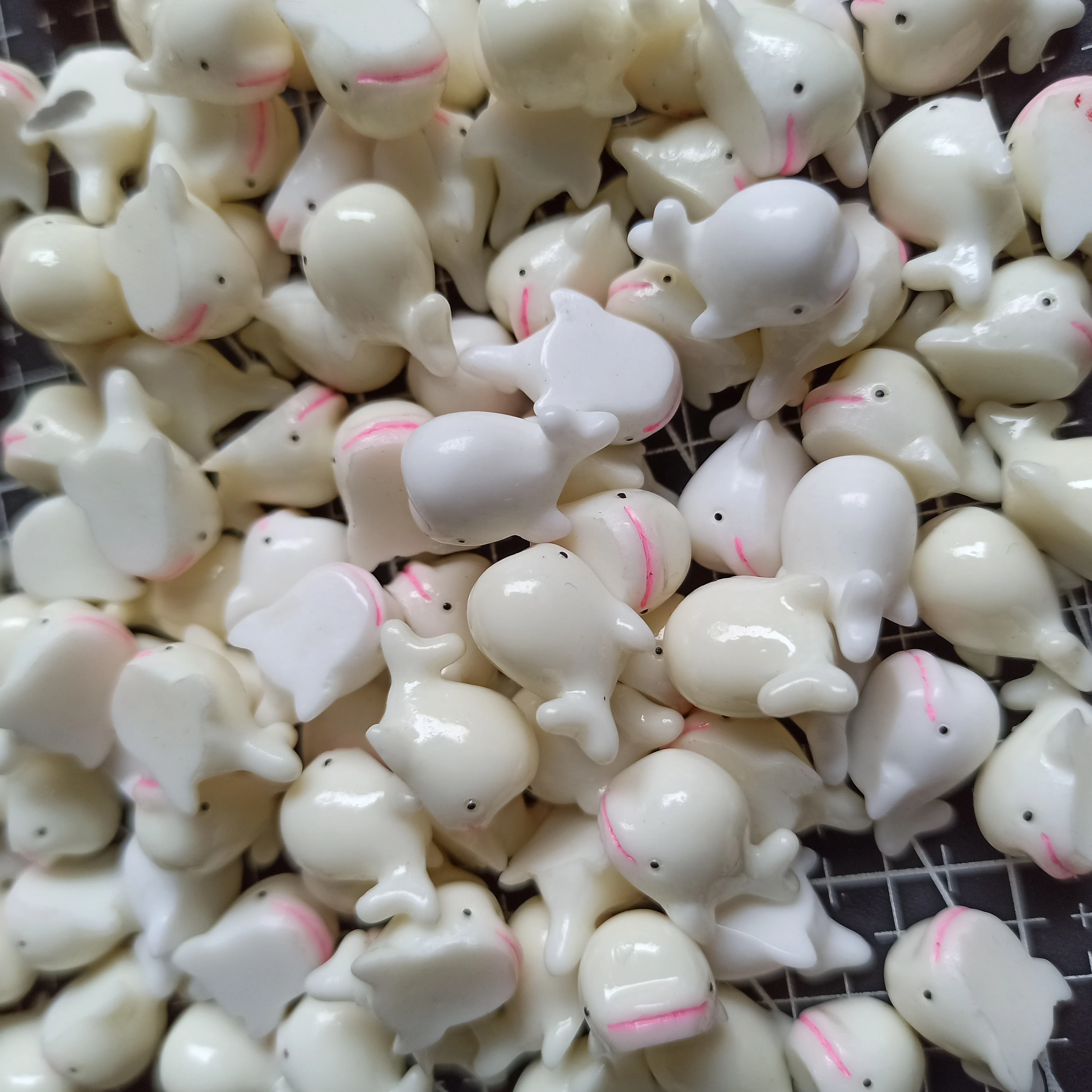 Полимерный твердый белый дельфин 1 шт./лот 18 мм сказочный Садовый Гном-мох