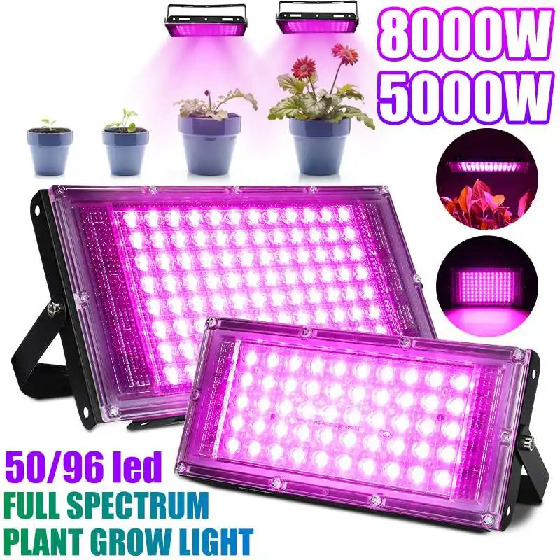 

50/10W Hydroponic plant Indoor LED Grow Light Lamp Lighting Growth Lamp Full Spectrum For Indoor Hydroponic Plant