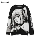 Костюм для косплея аниме Death Note, пикантный топ из искусственной кожи, Униформа, свободный свитер, костюм для косплея