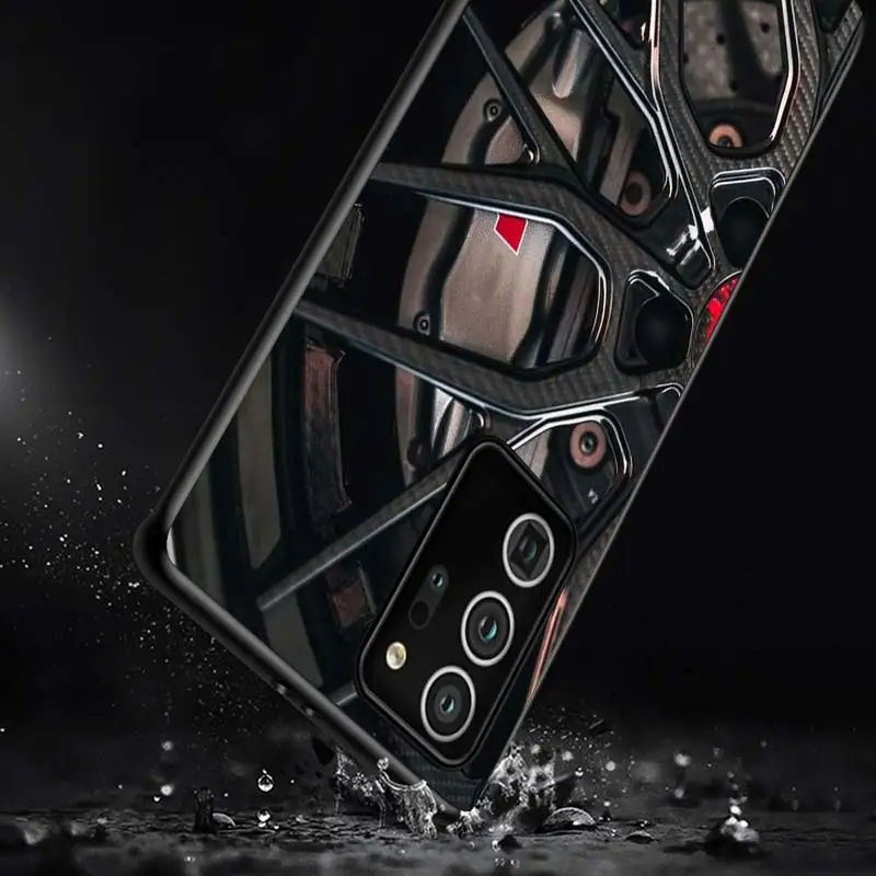 

Sports car Wheels rims vehicle For Samsung S20 FE Ultra Plus A91 A81 A71 A42 A51 5G UW A41 A31 A21 A21S A11 A01 Black Phone Case
