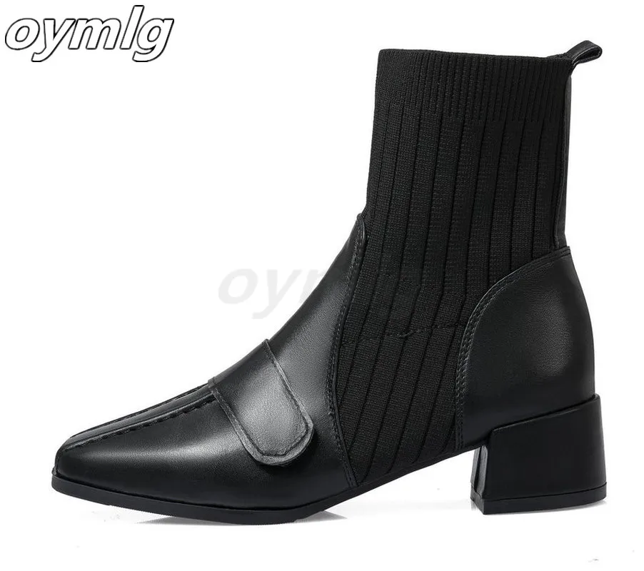 

2020 Autumn Early Winter Shoes Women Boots Elegant Woman Party Shoes Ladies Ankle Boots Square Heel 4.5cm A2830