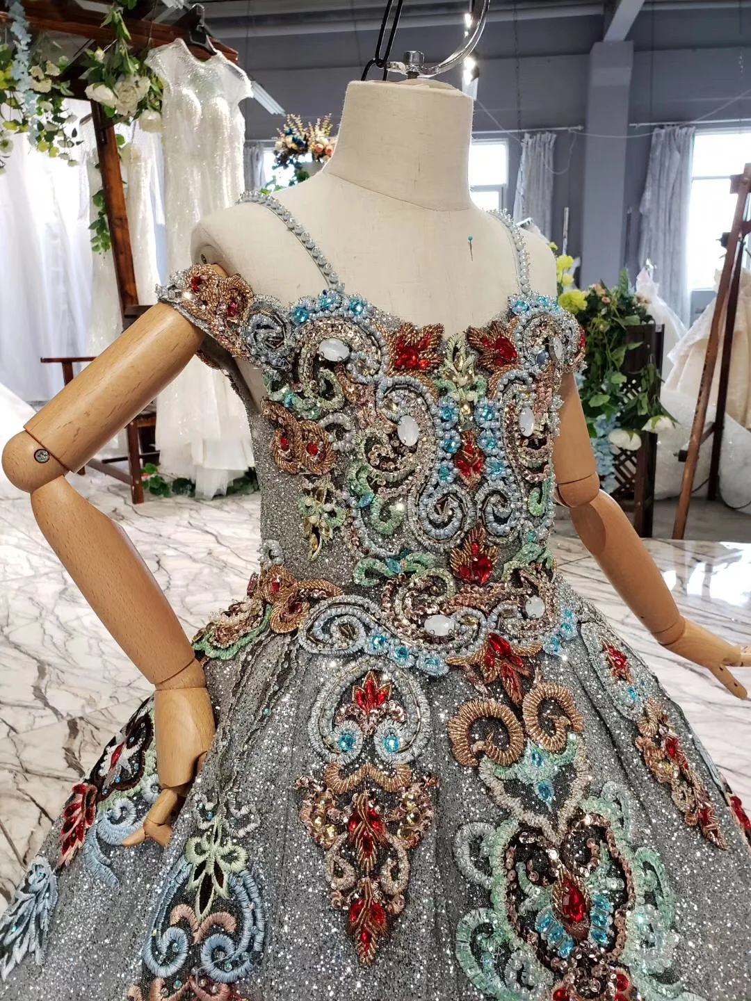 Великолепное Пышное Платье с цветочным узором для девочек особых случаев