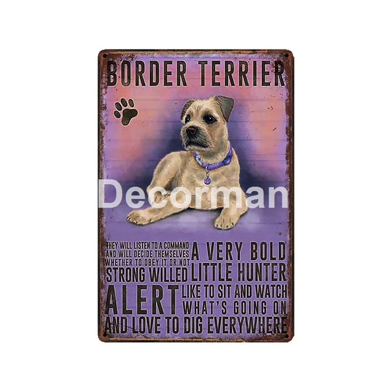 [DecorMan] Пользовательские Собака Кошка металлический знак WHIPPET лабрадоор COCKAPOD настенная живопись Декор LT-1980 - Цвет: GLA-5694