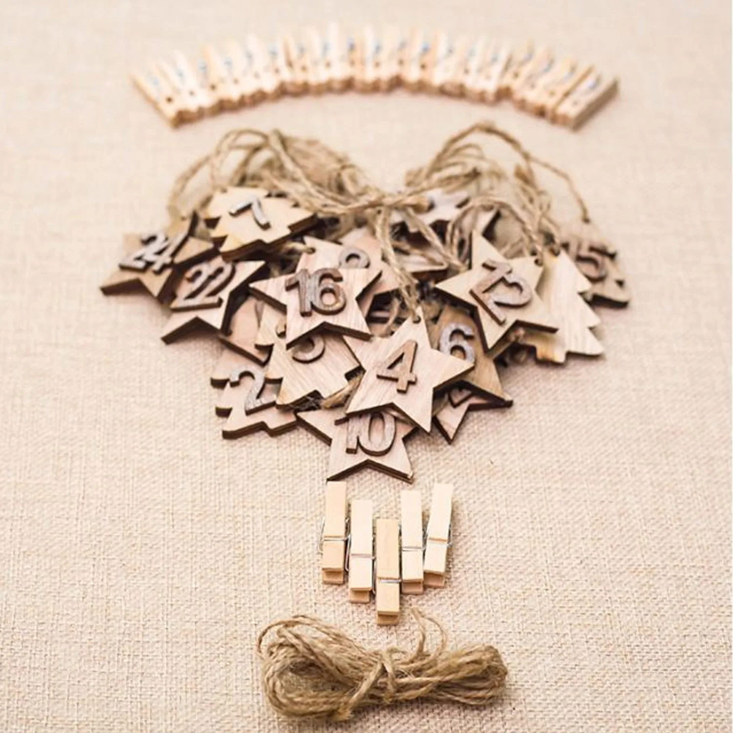 Behogar 24 шт. Рождественский обратный отсчет Новогодние шоколадные календари дней DIY