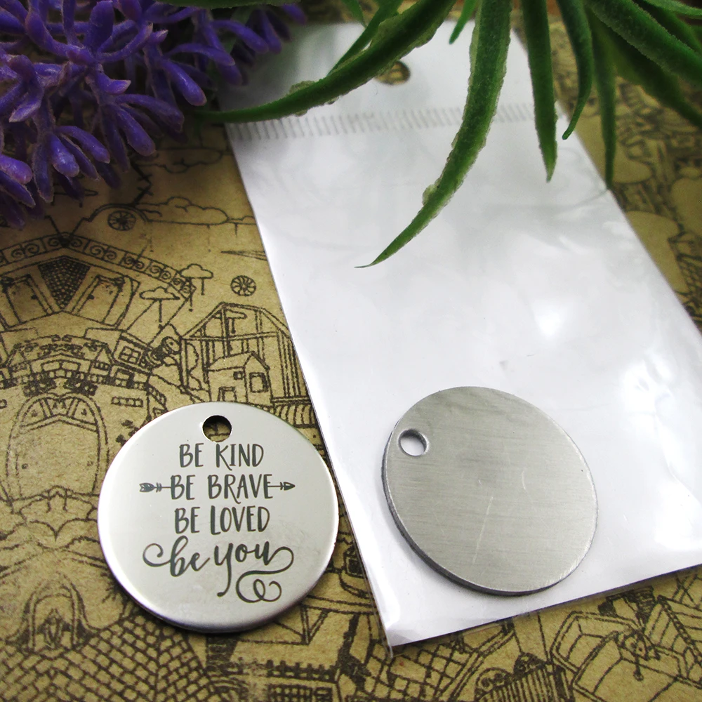 Подвески из нержавеющей стали 20 шт. Будьте добры будьте храбрыми и любимы тебя 5