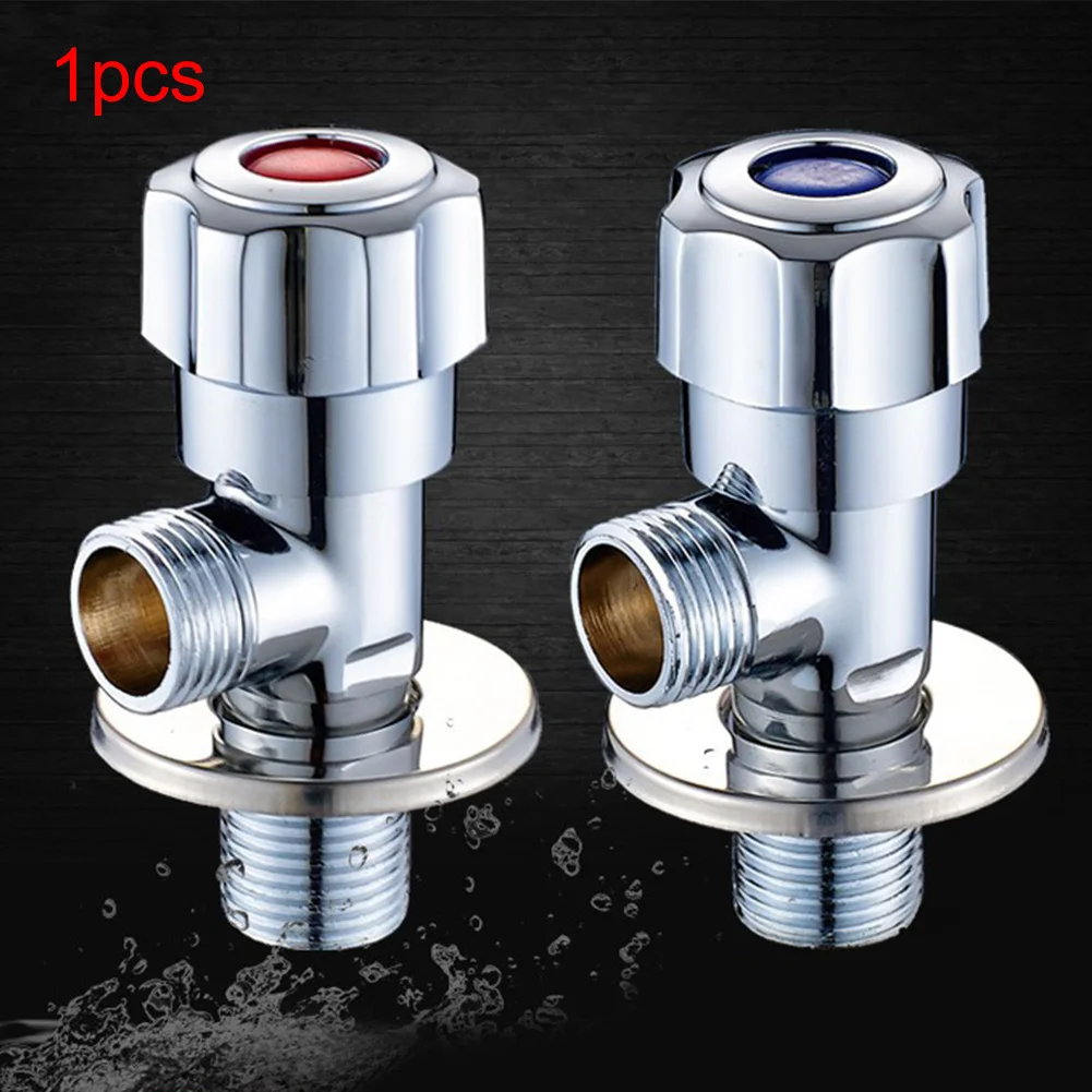 

1/2" Durable Plumbing Fittings Replacement Parts Kitchen Inlet Universal Toilet Brass Faucet Tool Hot Cold Water Triangle
