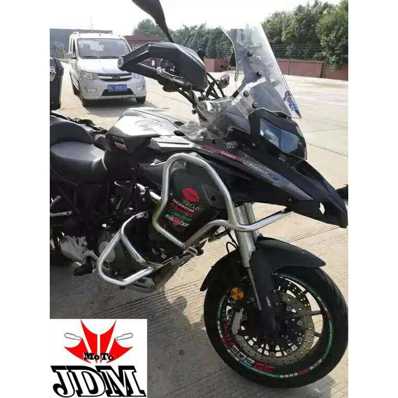 

Crash Bars Engine Guard Rail Motor Fence Bumper Front Side Protector For Benelli TRK502 bumper motorcycle protective gear drop