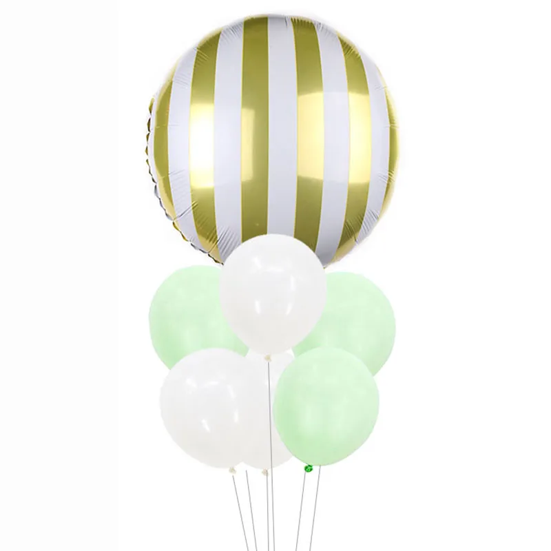 Розовый синий воздушный шар букет макарон в полоску конфеты надувные воздушные